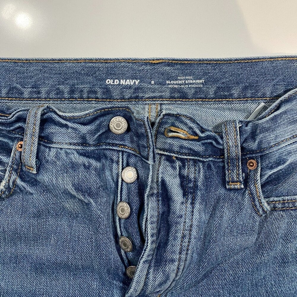 Old Navy High Rise Slouchy Straight Jeans